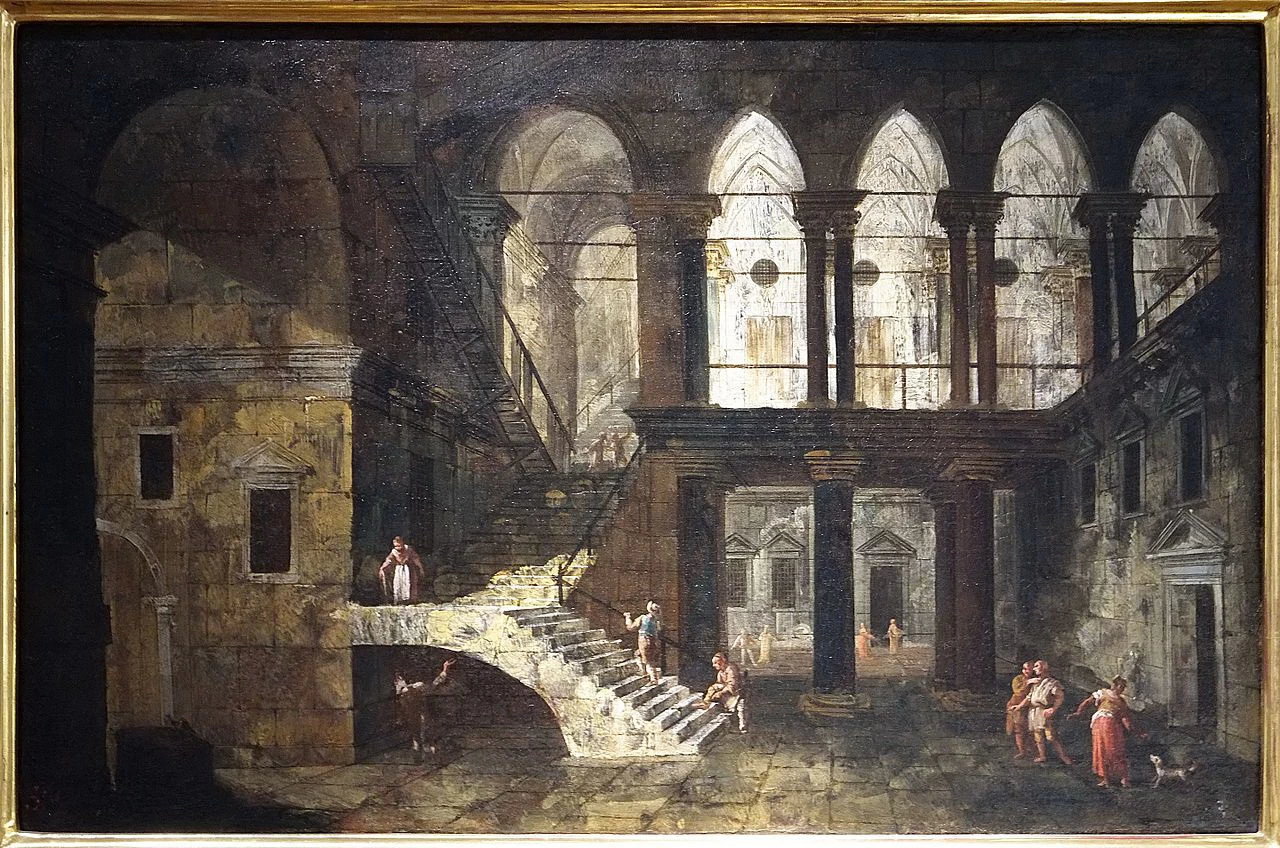 La corte di un palazzo - National Museum in Warsaw